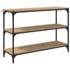 vidaXL Шкаф за книги 3 нива 100 x 33 x 70,5 см дъб артизан