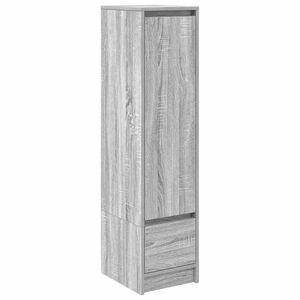vidaXL Висок шкаф, сив сонома, 29,5x34x119,5 см инженерно дърво