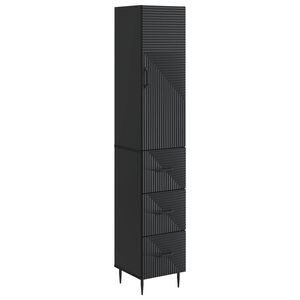 vidaXL Комплект шкафове 2 pcs Черно 33 x 34,5 x 90 см