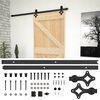 vidaXL Преплъзваща се врата 90 x 210 cm Масивна борова дървесина
