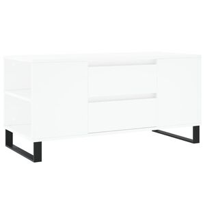 vidaXL Кафе маса, бяла, 102x44,5x50 см, инженерно дърво