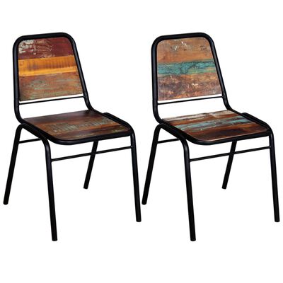 vidaXL Трапезни столове, 2 бр, регенерирано дърво масив
