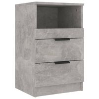 vidaXL Нощни шкафче, бетонно сиво, инженерна дървесина