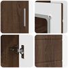vidaXL Дървен шкаф Кафяв дъб 88,5 x 30,5 x 73 см Инженерно дърво