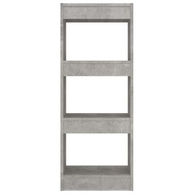 vidaXL Библиотека/разделител за стая, бетонно сива, 40x30x103 см, ПДЧ