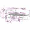 vidaXL Рамка за легло Кафяво 120 x 190 cm Солидно борово дърво