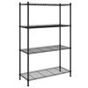324622 vidaXL 4-Tier Storage Shelf 90x35x137 cm Black 200 kg