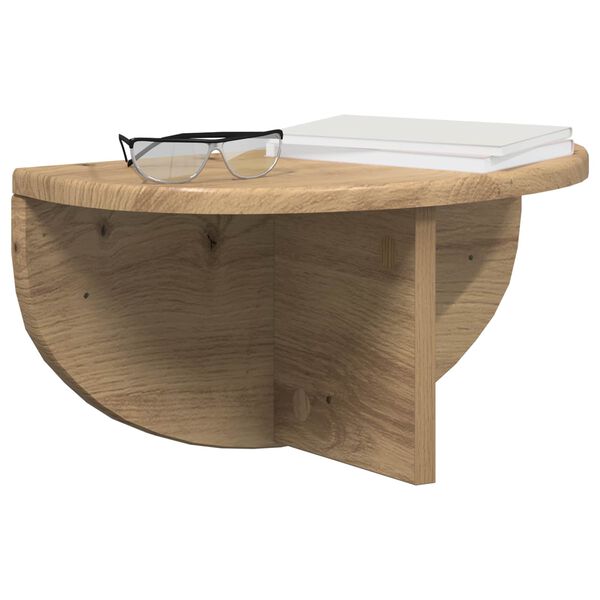 vidaXL Стенен рафт Дъб 38 x 19 x 19 см Инженерно дърво