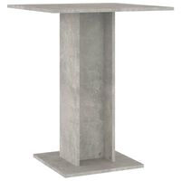 vidaXL Бистро маса, бетонно сива, 60x60x75 см, ПДЧ