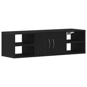 vidaXL Стенен рафт Монтиране на стена Черния дъб 102 x 30 x 29 см