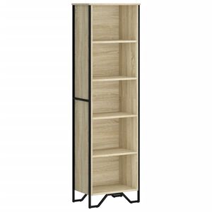 vidaXL Библиотека, сонома дъб, 50x31x169 см, инженерно дърво