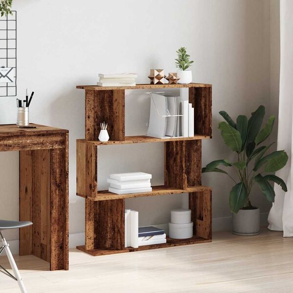 vidaXL Шкаф за книги от старо дърво 80x24x96 cm Инженерна дървесина