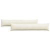 vidaXL Диван възглавници 2 pcs Крем 200 x 40 см Кордюрова тъкан