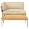 vidaXL Комплект дивани Едноцветен 2 pcs Бежово Солидно акациево дърво