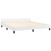 vidaXL Рамка за легло с табла без матрак, бяла, 160x200 см