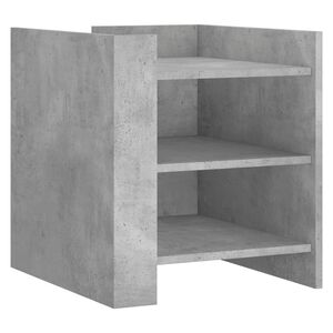 vidaXL Нощно шкафче, бетонно сиво, 45x50x50 см, инженерно дърво