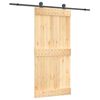 vidaXL Преплъзваща се врата Естествено и черно 95 x 210 cm