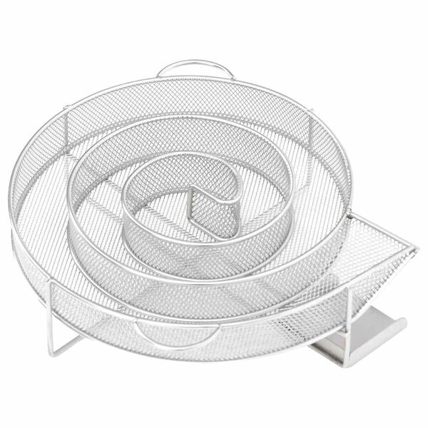 vidaXL Димогенератор за студено опушване, кръгъл, 19,5 см, инокс