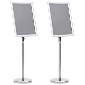 vidaXL Стойки за плакати 2 pcs Сребрист 45 x 32,7 x 108 см Алуминий