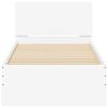 vidaXL Рамка за легло с табла, бяла, 75x190 см, инженерно дърво