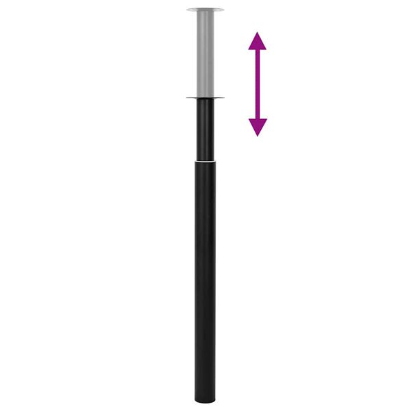 Телескопични крака за маса, черни, 2 бр, 710 мм-1100 мм