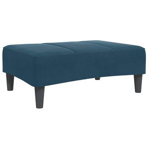 vidaXL Табуретка, синя, 77x55x31 см, кадифе