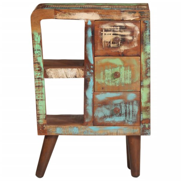 vidaXL Сайдборд, 55x30x80 см, регенерирано дърво масив