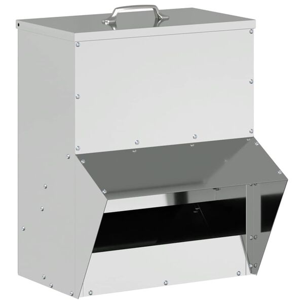 vidaXL Кокошарник Сребрист 20 x 25 x 35 см Галванизирана стомана