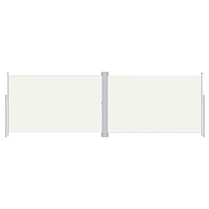 vidaXL Прибираща се странична тента, кремава, 200х600 см