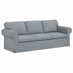 vidaXL Диван Светлосиво 215 x 82 x 80 см текстил