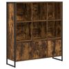 vidaXL Шкаф за книги 99,5 x 30 x 108 см Инженерна дървесина Димящ дъб