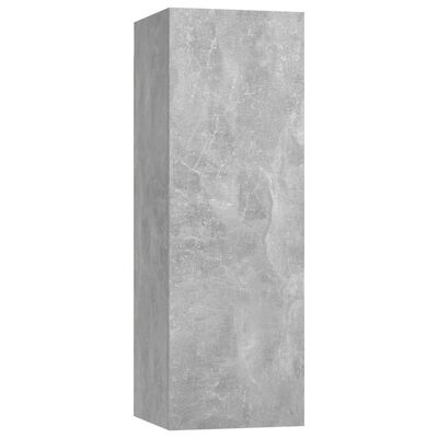 vidaXL Комплект ТВ шкафове от 7 части, бетонно сив, ПДЧ