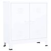 vidaXL Индустриален скрин за съхранение, бял, 90x40x100 cм, стомана