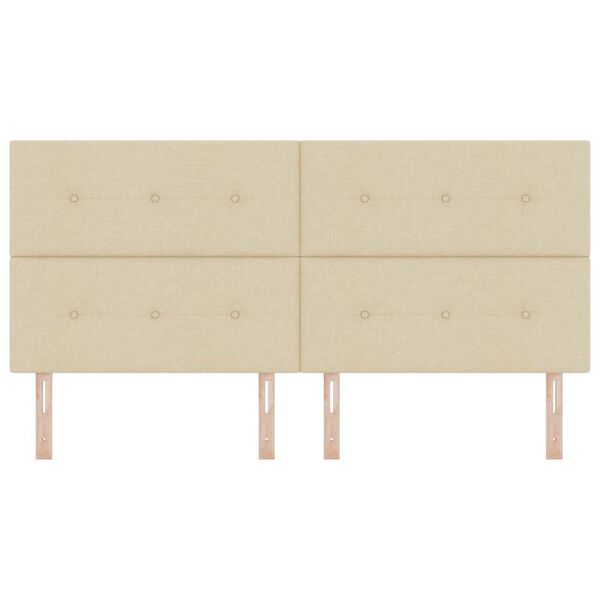 vidaXL Облегалка за глава с таблото Крем 200 cm Изкуствена