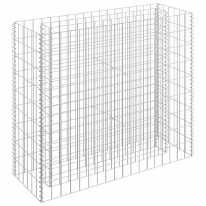 vidaXL Габион повдигната леха, поцинкована стомана, 90x30x90 cм