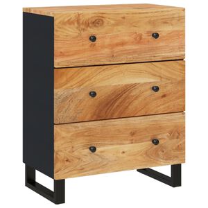 vidaXL Сайдборд, 60x33x75 см, акациево дърво масив