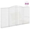 vidaXL Габионни кошници арка 10 бр 400x30x220/240см поцинковано желязо