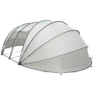 vidaXL Дворен чадър полукола Сив 538 x 440 x 204 см