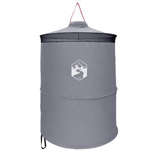 vidaXL Палатка за тоалетна с висящо въже Сив и оранжев 97 x 126 см