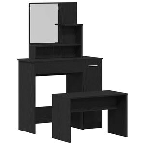 vidaXL Комплект тоалетно шкафче 2 бр. Черния дъб 86,5 x 35 x 136 cm