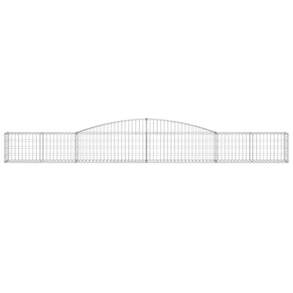 vidaXL Габионни кошници арка 5 бр 400x30x40/60 см поцинковано желязо