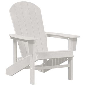 vidaXL Стол Adirondack Бяло HDPE
