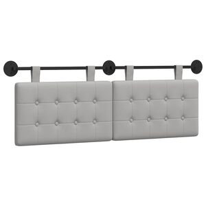 vidaXL Висяща табла Облачно сиво 130 x 55 x 5 см текстил