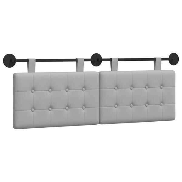 vidaXL Висяща табла Облачно сиво 130 x 55 x 5 см текстил