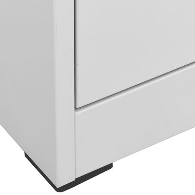 vidaXL Шкаф за папки, сив, 46x62x102,5 cм, стомана