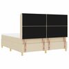 vidaXL Легло с пружинирана основа с матрак Крем 180 x 200 cm текстил
