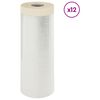 vidaXL Прахосмукачна кърпа с лепило 12 бр. Прозрачен 210 x 2000 см