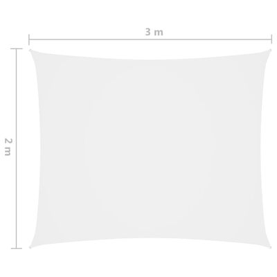 vidaXL Платно-сенник, Оксфорд текстил, правоъгълно, 2x3 м, бяло