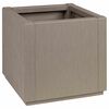 vidaXL Кутия за цветя в градината Светло кафяво 36 x 36 x 35 см ПП