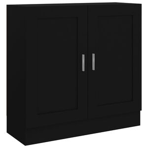 vidaXL Библиотека, черна, 82,5x30,5x80 см, ПДЧ
